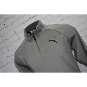 Puma Golf Pullover Mens XL Shirt 1/4 ZIP Performance Polyester Gray